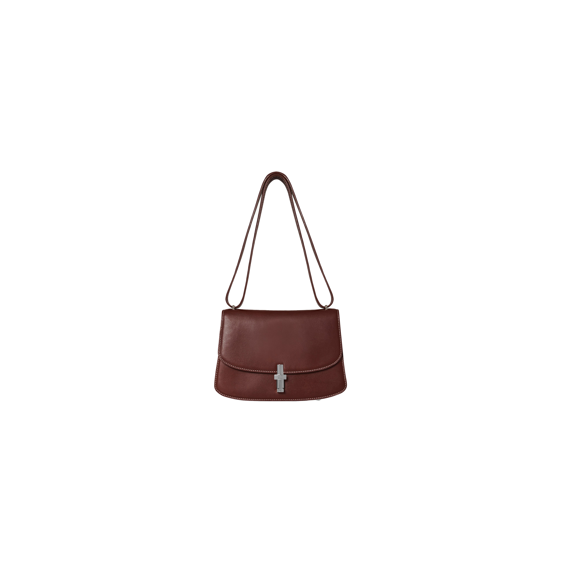 The R0w SOFIA 8.75 SHOULDER BAG IN LEATHER CHERRY WOOD W1603L60CHYWD (22*15*9cm) Master Quality
